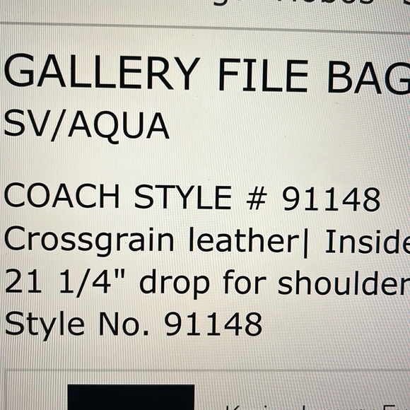 NWOT Coach Signature Aqua Mini Gallery File Crossbody with Adjustable Strap - Picture 3 of 14